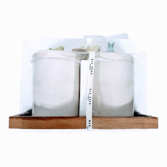 NEW Rae Dunn STORE and TREASURE Jars on Wooden Tray - Picture 4 of 6